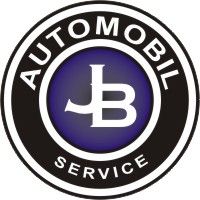 Logo mit schwarzem Kreis, darauf "AUTOMOBIL SERVICE" und ein weißes "JB" auf blauem Hintergrund.