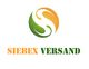 Grünes und oranges Logo mit der Aufschrift "Siebex Versand".