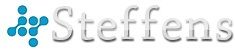 Logo mit dem Schriftzug "Steffens" und einem blauen Punktemuster links daneben.