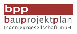 Logo der Firma bpp bauprojektplan Ingenieurgesellschaft mbH in Rot und Grau.