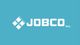 Logo of "JOBCO INC." on a blue background with a geometric design on the left.