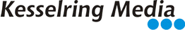 “Kesselring Media”-Logo mit drei blauen Punkten rechts.