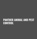 Panther Animal and Pest Control text on a dark gray background.