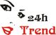 Illustration: Gesichtszüge, "24h Trend" in schwarzer und roter Schrift.
