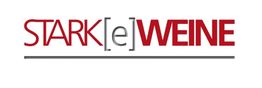 Logo: Roter Text "STARK[e] WEINE" mit schwarzem Unterstrich.