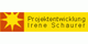 Gelbes Logo mit Sonne und Text: "Projektentwicklung Irene Schaurer".