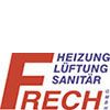 Logo mit rotem "F" und blauem Text: "Heizung, Lüftung, Sanitär, Frech GmbH".