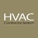 Text reads "HVAC Contractor Search" on a brown background.