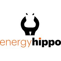 Stylized hippo logo with text "energy hippo" in orange and black.