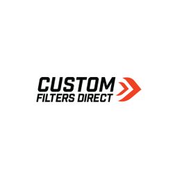 "Custom Filters Direct logo with red arrow design beside text."