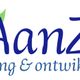 Logo van AanZet met ontkiemende zaad en tekst 'coaching & ontwikkeling'.