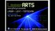 Grafik mit Lasereffekt, Text: "LaserARTS", Kontaktinfo und Slogan "everything is possible".