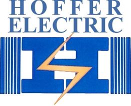 Logo with "Hoffer Electric" text above a blue "H" and yellow lightning bolt.