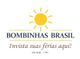 Logotipo "Bombinhas Brasil" com sol amarelo e texto "Invista suas férias aqui! Desde 1991".
