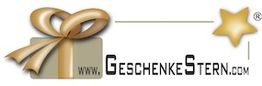 Logo von GeschenkeStern mit einer Schleife und einem goldenen Stern.