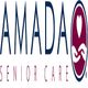Amada Senior Care logo with heart and hands symbol.