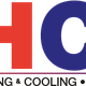 Logo met tekst "FHCN" en ondertitel "Floor Heating Cooling Netherlands" in rood en blauw.