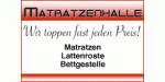 Logo der Matratzenhalle mit Slogan "Wir toppen fast jeden Preis!", Angebot von Matratzen.