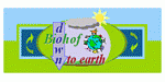 Grafik mit Sonnen, Erde und den Worten "Biohof down to earth".