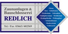 Zaunanlagen und Bauschlosserei REDLICH mit Kontaktinfo und Dienstleistungen wie Tore und Zäune.