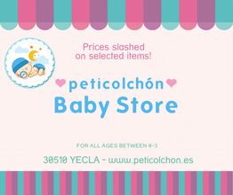 Tienda de bebés: Ofertas especiales en productos seleccionados, edades 0-3.