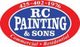RC Painting & Sons logo with contact number, offering commercial and residential services.