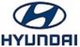 Hyundai logo, featuring a stylized "H" within an oval and the word "HYUNDAI" below.