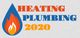 Logo with a flame in a water drop beside the text: "Heating Plumbing 2020."