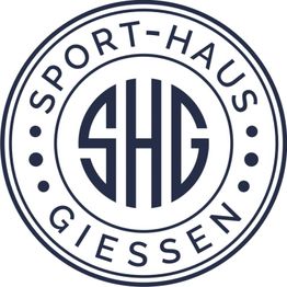 Kreisförmiges Logo mit "Sport-Haus Gießen" und den Buchstaben "SHG" in der Mitte.