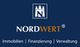 Logo der Firma Nordwert mit den Bereichen: Immobilien, Finanzierung und Verwaltung.