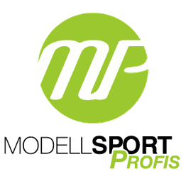 Grünes Logo mit weißem "MP" und Text "Modellsport Profis" in Schwarz und Grün.
