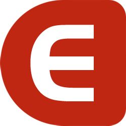 Rotes abgerundetes Quadrat mit einem weißen "e" in der Mitte.