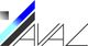 Abstraktes Logo mit geometrischen Formen, blauen Streifen und dem Wort "AVAC".