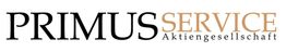 Logo: PRIMUS SERVICE Aktiengesellschaft in schwarzer und goldener Schrift auf weißem Hintergrund.