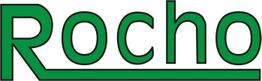 Wort "Rocho" in grüner Schrift mit einer grünen Linie darunter.