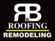 Logo with "R&B Roofing Remodeling" in bold white text on a black background.