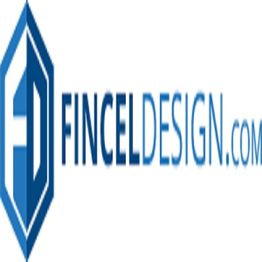 Logo of FincelDesign with a blue hexagon and stylized "FD" lettering.
