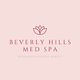 Logo of Beverly Hills Med Spa with a lotus flower on a pink background.