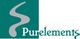 Logo mit grauem S-ähnlichem Symbol links und dem grünen Schriftzug "Purelements" rechts.