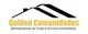 Logo de Golden Comunidades con texto sobre administración de fincas y servicios inmobiliarios.