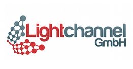 Logo mit der Aufschrift "Lightchannel GmbH" und abstrakten grafischen Elementen.