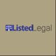 Logo showing "Listed Legal" with a scales of justice icon on a beige background.