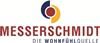 Logo von Messerschmidt mit buntem Kreis und dem Slogan "Die Wohlfühlquelle".