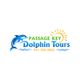 Dolphin Tours logo with dolphin, sun and waves. Contact: 941-702-2022.