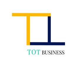 Logo de TOT Business con letras amarillas y azules.