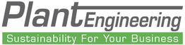Logo mit Text "Plant Engineering" und "Sustainability For Your Business" in Grau und Grün.