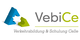 Logo von VebiCe: Verkehrsbildung & Schulung Celle, mit stilisiertem Pfeil in Blau und Grün.