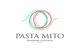 Logotipo de "Pasta Mito" con líneas verde y roja. Texto: "Passione Italiana, Madrid".