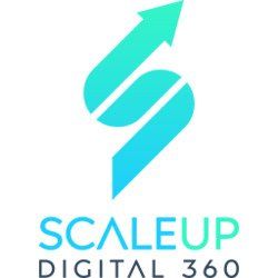 ScaleUp Digital 360 logo with an upward arrow design.