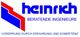 Logo von Heinrich Beratende Ingenieure in Blau und Rot, mit Slogan: "Vorsprung durch Erfahrung".